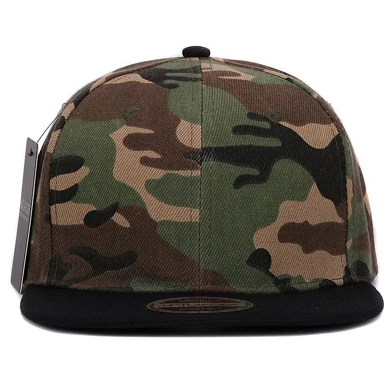 Casquette HATLANDER camouflage snapback en polyester – Casquette plate de baseball camouflage sans broderie – Casquette homme et femme🚚 Livraison rapide FelizShop