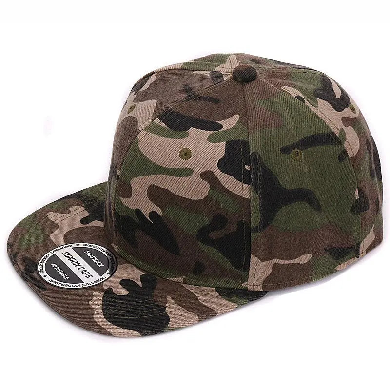 Casquette HATLANDER camouflage snapback en polyester – Casquette plate de baseball camouflage sans broderie – Casquette homme et femme🚚 Livraison rapide FelizShop
