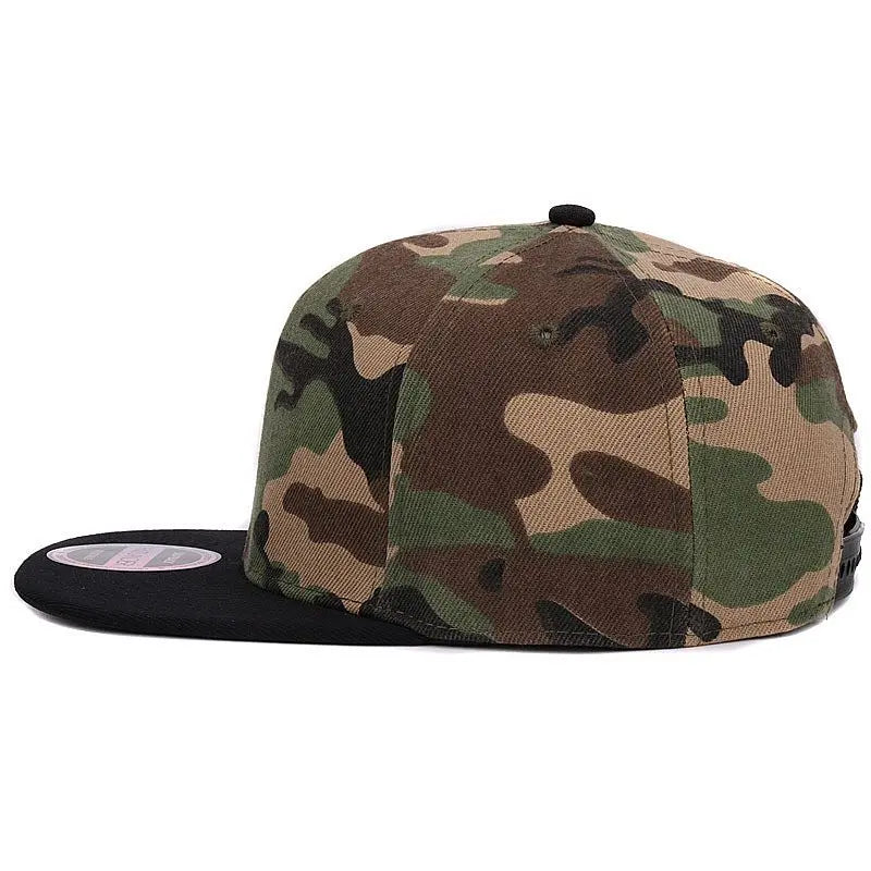 Casquette HATLANDER camouflage snapback en polyester – Casquette plate de baseball camouflage sans broderie – Casquette homme et femme🚚 Livraison rapide FelizShop