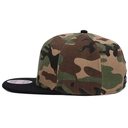 Casquette HATLANDER camouflage snapback en polyester – Casquette plate de baseball camouflage sans broderie – Casquette homme et femme🚚 Livraison rapide FelizShop