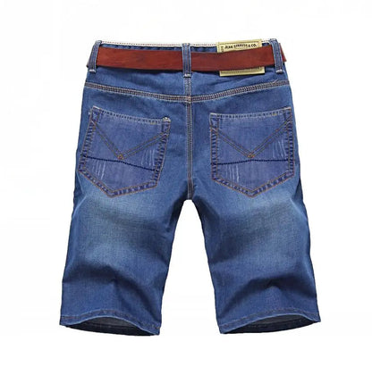 Short en Jean Homme Bleu Été – Coupe Droite, Taille 40 – Denim Coton Léger & Confortable FelizShop