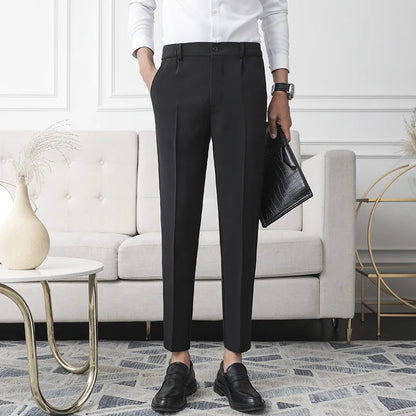 Pantalon de Costume Homme Slim – Tissu Infroissable, Coupe Droite Élégante🚚 Livraison rapide en 8 à 12 jours ouvrés depuis la France FelizShop