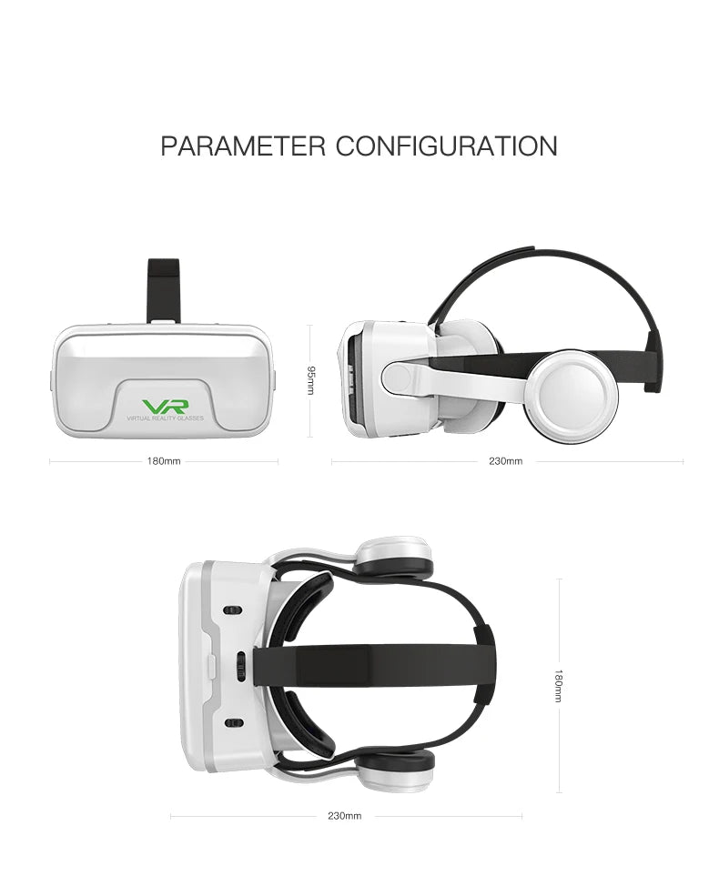 Casque VR Shinecon 10.0 – Lunettes de réalité virtuelle 3D pour smartphone. Vision binoculaire immersive, compatible jeux vidéo, films et applications VR.🚚Livraison gratuite rapide et sécurisé FR FelizShop