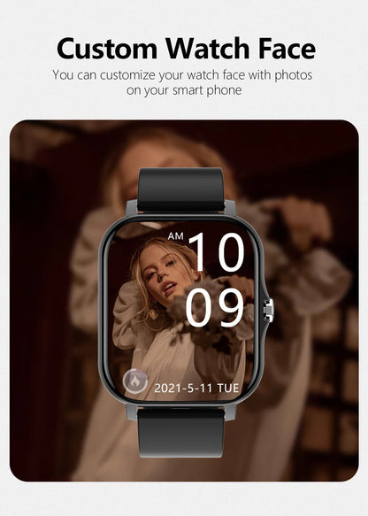 Montre connectée sport 1,83'' — Montre fitness, suivi santé, étanche, appels sans fil — Pour hommes et femmes — Compatible iOS, Xiaomi (2025)🚚 Livraison rapide en 8 à 12 jours ouvrés depuis la France FelizShop