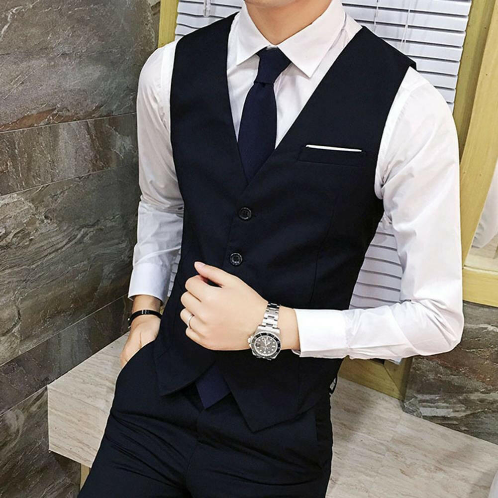 Gilet Homme Business – Slim Fit, Boutonnage Simple | Élégant, Confortable & Antifroissage🚚 Livraison rapide en 8 à 12 jours ouvrés depuis la France FelizShop