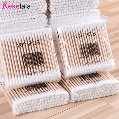 Lot de 500 Cotons-Tiges Jetables – Maquillage, Cils, Nettoyage Oreilles & Nez FelizShop