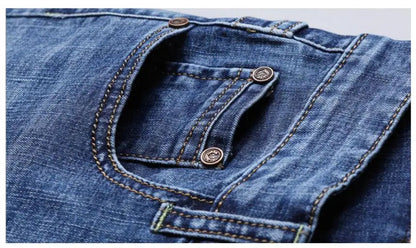 Short en Jean Homme Bleu Été – Coupe Droite, Taille 40 – Denim Coton Léger & Confortable FelizShop