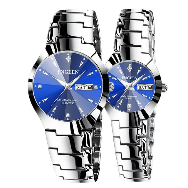 Montres Couple FNGEEN 2024 – Montre Homme & Femme de Luxe Acier Inoxydable FelizShop