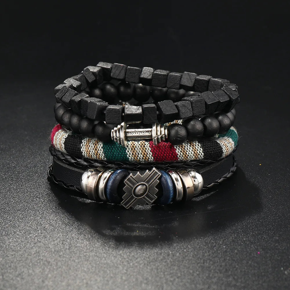 Bracelet Cuir & Perles – Style Ethnique Rétro, Fait Main
Dimensions : ajustable – convient aux poignets de 16 à 22 cm
Matériaux : cuir véritable, perles en bois naturel, alliages
Style : multi-bracelets assemblés, lo FelizShop