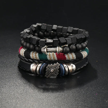 Bracelet Cuir & Perles – Style Ethnique Rétro, Fait Main
Dimensions : ajustable – convient aux poignets de 16 à 22 cm
Matériaux : cuir véritable, perles en bois naturel, alliages
Style : multi-bracelets assemblés, lo FelizShop