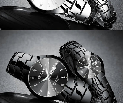 Montres Couple FNGEEN 2024 – Montre Homme & Femme de Luxe Acier Inoxydable FelizShop