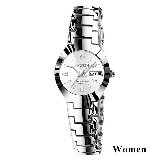 Montres Couple FNGEEN 2024 – Montre Homme & Femme de Luxe Acier Inoxydable FelizShop