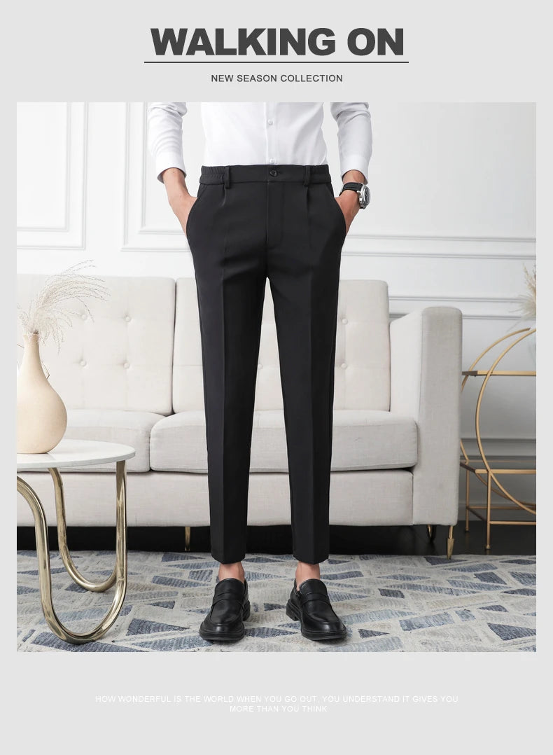 Pantalon de Costume Homme Slim – Tissu Infroissable, Coupe Droite Élégante🚚 Livraison rapide en 8 à 12 jours ouvrés depuis la France FelizShop
