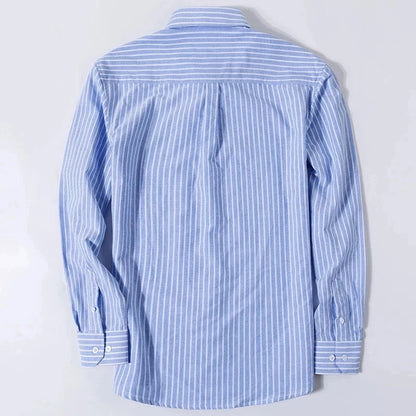 Chemise Homme Grande Taille S-7XL – 100% Coton Oxford, Manches Longues, Coupe Slim – Business & Casual FelizShop