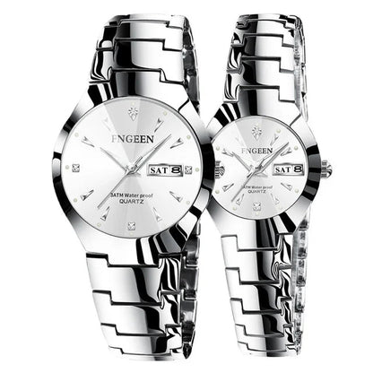 Montres Couple FNGEEN 2024 – Montre Homme & Femme de Luxe Acier Inoxydable FelizShop