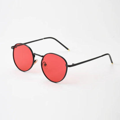 100% High Quality Retro Small round Unisex Modern Shades Funky Black Fashion Sunglasses Gold Metal Frame UV400 Lenses for Women 🚚 Livraison rapide en 8 à 12 jours ouvrés depuis la France FelizShop