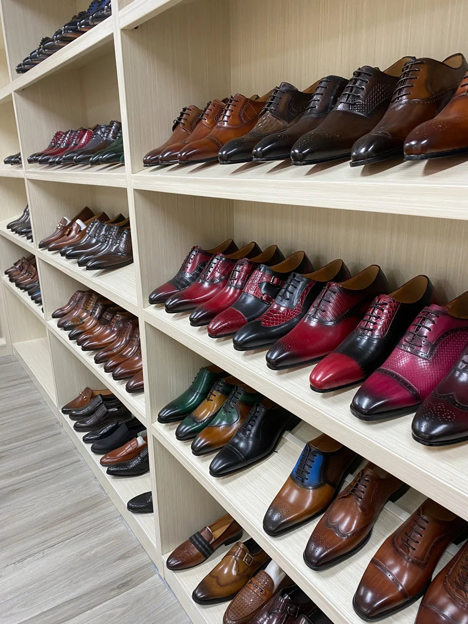 Chaussures casual homme style européen — En cuir véritable de vachette — Vert ou noir — Design luxueux à imprimé crocodile — Chaussures plates streetwear🚚 Livraison rapide en 8 à 12 jours ouvrés depuis la Fra FelizShop