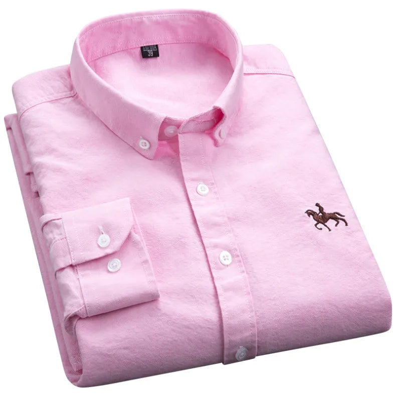 Chemise Homme Grande Taille S-7XL – 100% Coton Oxford, Manches Longues, Coupe Slim – Business & Casual FelizShop