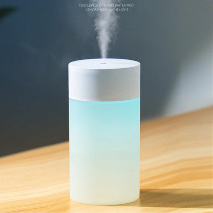 260ML USB Ultrasonic Air Humidifier LED Lamp Mini Essential Oil Diffuser Car Purifier Aroma Anion Mist Maker With Romantic Light (🚚 Livraison rapide en 8 à 12 jours ouvrés depuis la France FelizShop
