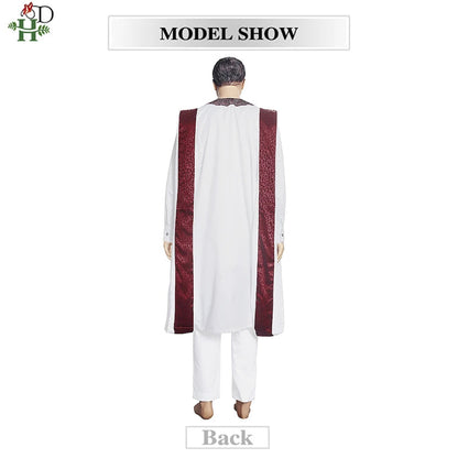 Dashiki Ensemble 3 Pièces pour Homme - Boubou, Pantalon & Veste Traditionnelle Africaine | Livraison Gratuite & Rapide - FelizShop