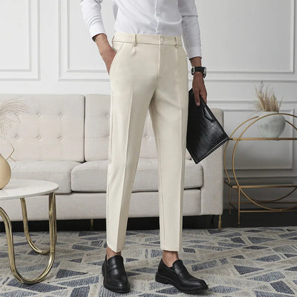 Pantalon de Costume Homme Slim – Tissu Infroissable, Coupe Droite Élégante🚚 Livraison rapide en 8 à 12 jours ouvrés depuis la France FelizShop