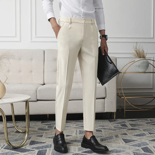 Pantalon de Costume Homme Slim – Tissu Infroissable, Coupe Droite Élégante🚚 Livraison rapide en 8 à 12 jours ouvrés depuis la France FelizShop