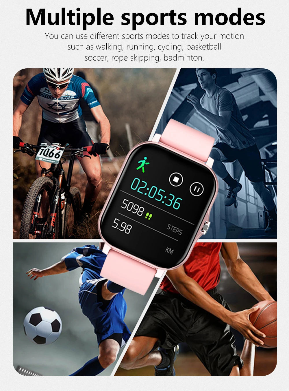 Montre connectée sport 1,83'' — Montre fitness, suivi santé, étanche, appels sans fil — Pour hommes et femmes — Compatible iOS, Xiaomi (2025)🚚 Livraison rapide en 8 à 12 jours ouvrés depuis la France FelizShop