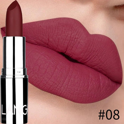 Rouge à Lèvres Mat Velours – Waterproof & Longue Tenue | 8 Couleurs Sexy, Non-Transfert & Hydratant🚚 Livraison rapide FelizShop