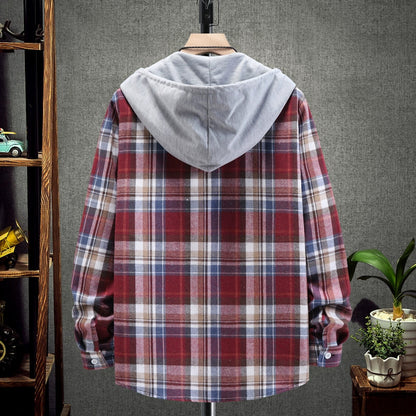 Chemise à Carreaux à Capuche pour Homme – Style Décontracté & Urbain – Manches Longues🚚 Livraison rapide en 8 à 12 jours ouvrés depuis la France FelizShop