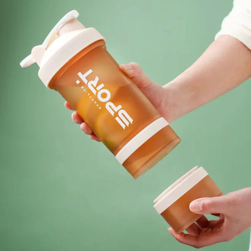 Gourde de sport 500 ml à 3 compartiments — Shaker à protéines, bouteille portable pour extérieur et voyage, anti-fuite, plastique sans BPA
🚚 Livraison rapide en 8 à 12 jours ouvrés depuis la France FelizShop