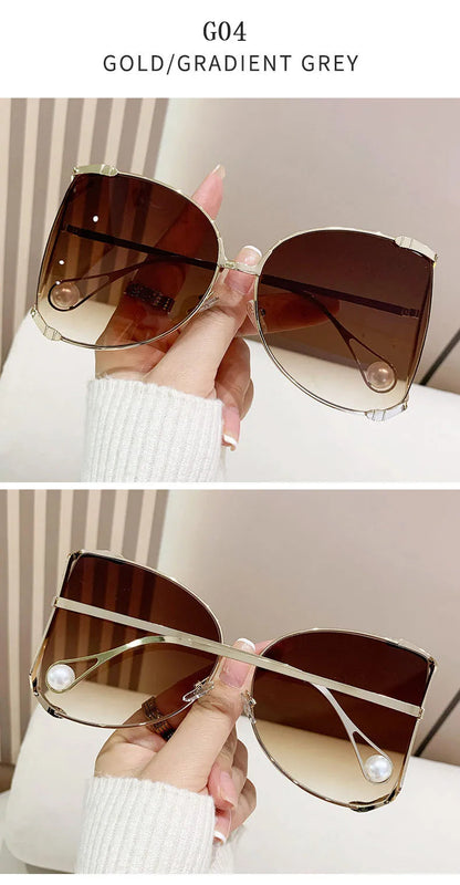 sunglasses Women 2024 Vacation Luxury Oversized Fashion Glasses Sunscreen Luxe Femme Lentes De Sol Mujer Lunette Soleil Femme 🚚 Livraison rapide en 8 à 12 jours ouvrés depuis la France FelizShop