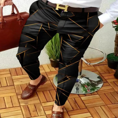 Pantalon Homme Business Décontracté | Style Rétro Imprimé | Coupe Droite Longue | Streetwear Élégant🚚Livraison rapide gratuite et sécurisée FelizShop