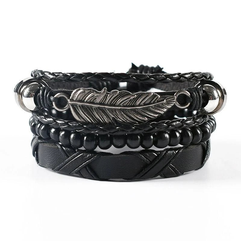 06 2024 Leather Braided Bracelet For Men 🚚 Livraison rapide en 8 à 12 jours ouvrés depuis la France FelizShop