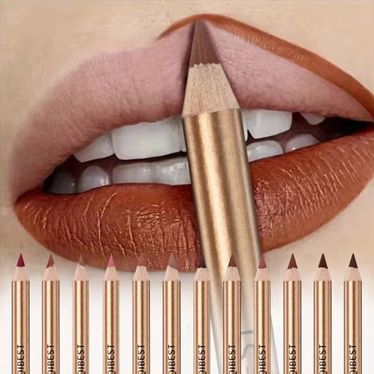 Set 12 Crayons à Lèvres Mat – Waterproof & Longue Tenue | Lip Liner Non-Transfert pour Contour Précis & Maquillage Parfait🚚 Livraison rapide FelizShop