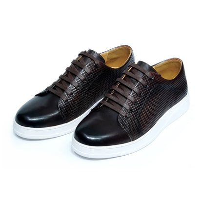 Chaussures casual classiques pour homme, taille 38 à 50 — Sneakers en cuir véritable à lacets — Derby plats, chaussures de conduite, shopping ou travail🚚 Livraison rapide en 8 à 12 jours ouvrés depuis la France FelizShop