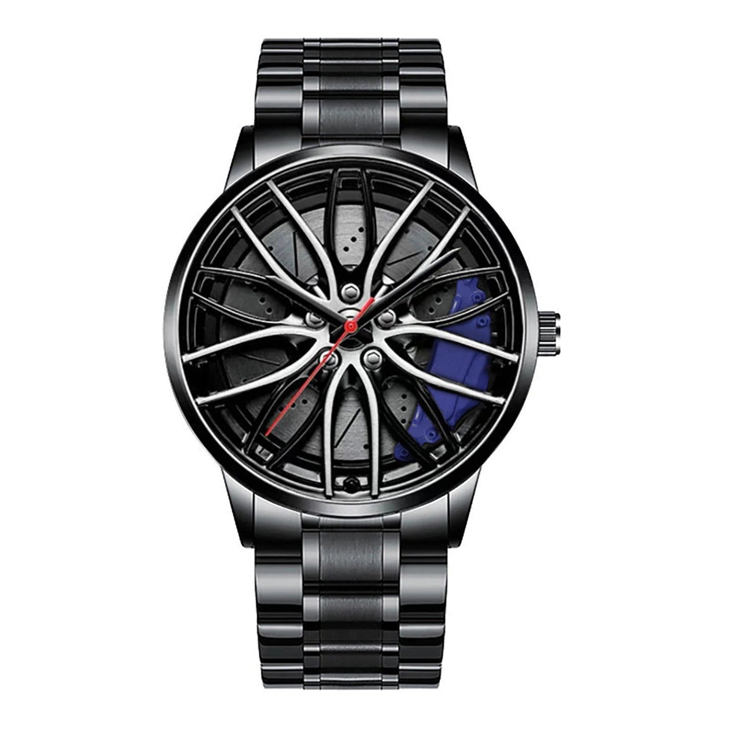 Montre Homme Sport Luxe – Quartz Acier Inoxydable Design Jante de Voiture FelizShop