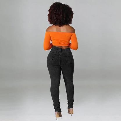 Women's Lace Up Skinny Jeans Stretch Distressed Destroyed Denim Pants Sexy Daily Date Street Going Out Night Club Party Jeans
🚚Livraison gratuite rapide et sécurisé FR FelizShop