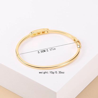 Beaut&Berry – Bracelet luxueux plaqué or 18K pour femmes et hommes, style jonc en cuivre orné de zircon, disponible en 2 couleurs. Cadeau élégant pour épouse ou amis.🚚 Livraison rapide en 8 à 12 jours ouvrés depui FelizShop