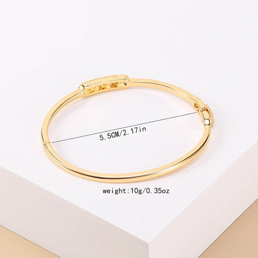 Beaut&Berry – Bracelet luxueux plaqué or 18K pour femmes et hommes, style jonc en cuivre orné de zircon, disponible en 2 couleurs. Cadeau élégant pour épouse ou amis.🚚 Livraison rapide en 8 à 12 jours ouvrés depui FelizShop