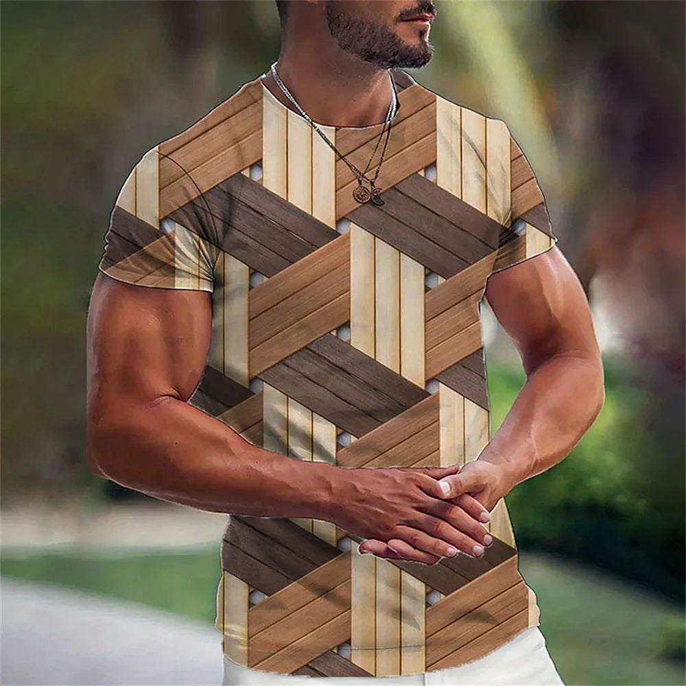 T-shirt Homme  – Motif Géométrique 3D | Oversize & Décontracté
Tailles : M à XXL – coupe loose oversize
Matière : coton doux et respirant
Style : imprimé 3D géométrique, look rétro et casual 🚚 Livraison rapi FelizShop
