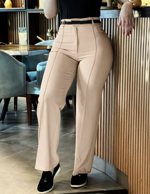 Pantalon femme – Nouveau modèle automne, taille haute, jambe droite, coupe élégante et ajustée. Parfait pour le travail, les déplacements et un look chic au quotidien.🚚Livraison gratuite rapide et sécurisé FR FelizShop