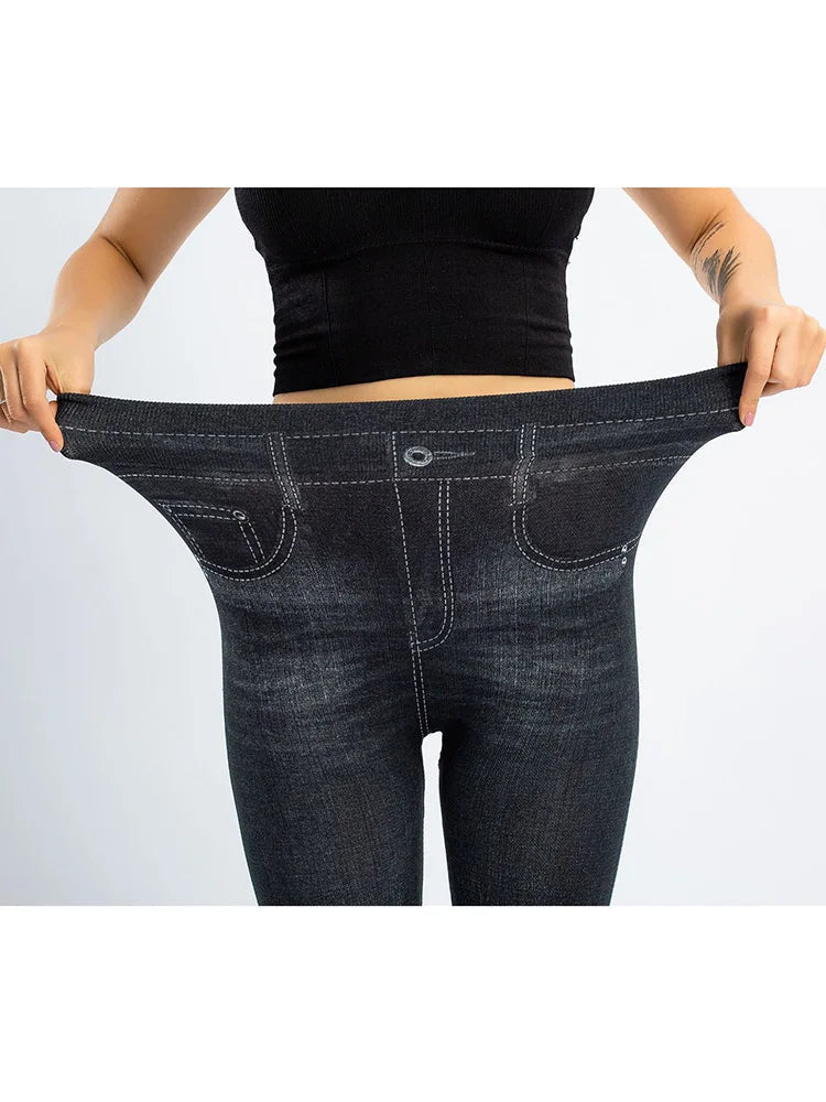 YRRETY – Leggings de sport femme effet jean, sans couture, extensibles et imprimés. Taille haute, parfaits pour l’été, le running, la salle de sport ou un look décontracté push-up.🚚Livraison gratuite rapide et sé FelizShop
