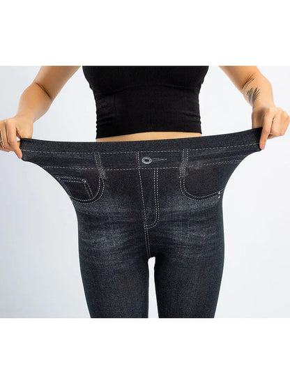 YRRETY – Leggings de sport femme effet jean, sans couture, extensibles et imprimés. Taille haute, parfaits pour l’été, le running, la salle de sport ou un look décontracté push-up.🚚Livraison gratuite rapide et sé FelizShop
