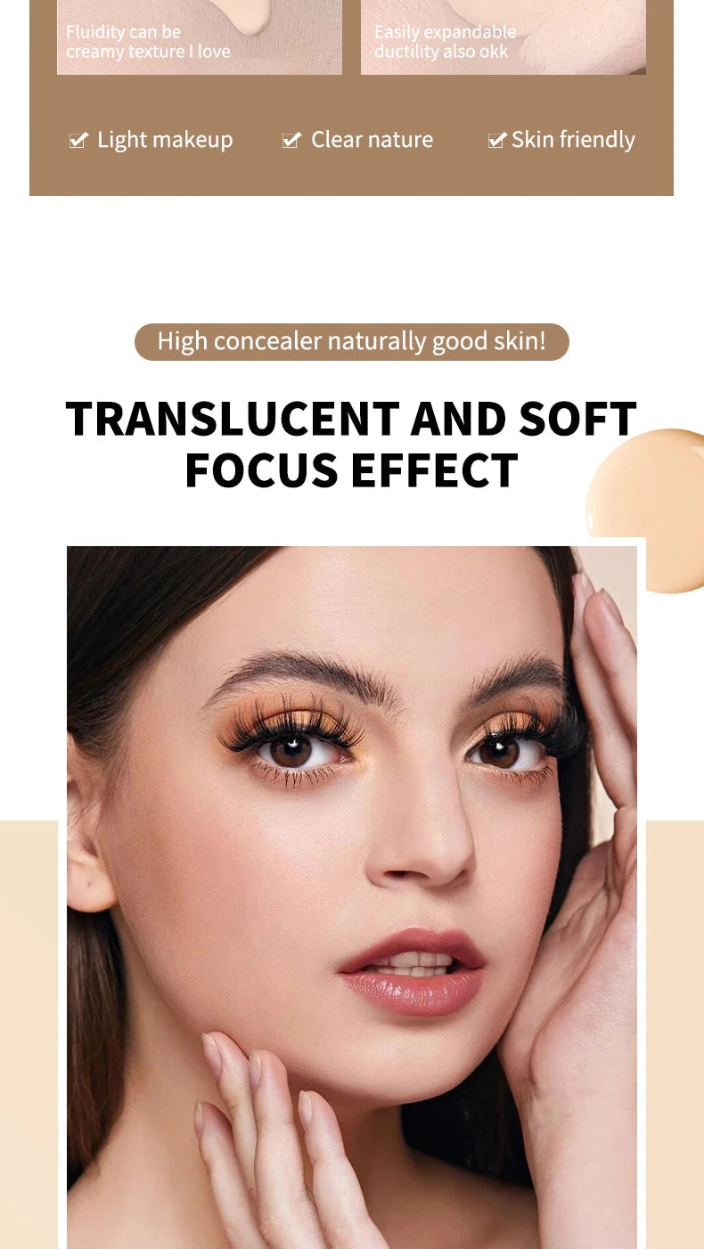 Fond de Teint Liquide O’CHEAL SPF 50 PA+++ – Haute Couvrance & Hydratation | Teint Lumineux & Unifié Longue Tenue🚚 Livraison rapide 5 à 9 jours ouvrés FelizShop