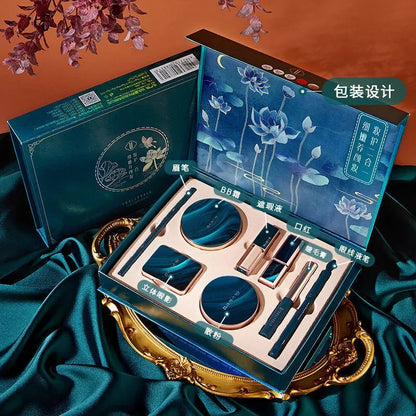 Coffret Maquillage Noël – Set Cadeau Beauté Complet | BB Cream, Rouge à Lèvres, Fards, Eyeliner, Crayon Sourcils🚚 Livraison rapide FelizShop