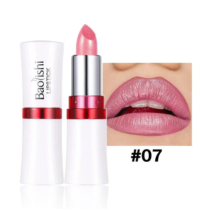 Rouge à Lèvres Pailleté Métallique – 12 Couleurs Intenses | Fini Brillant Nacré, Longue Tenue & Facile à Appliquer🚚 Livraison rapide FelizShop