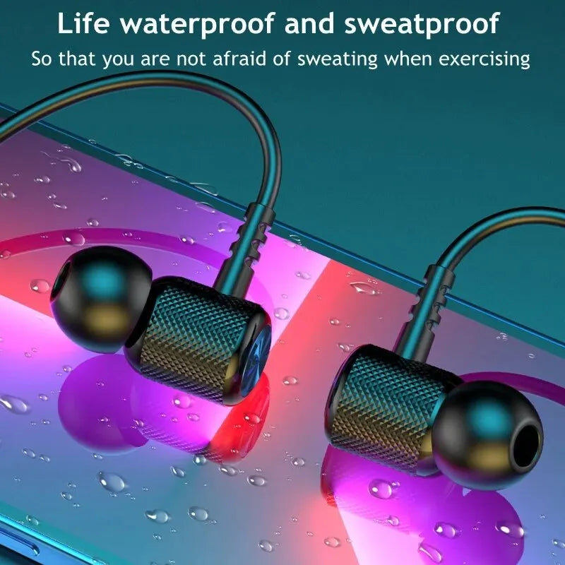 Wireless Headphones Bluetooth 5.0 Neckband Earphones Silicone Hifi 9D Stereo Sports Headset Halter Waterproof Magnetic Earbuds 🚚 Livraison rapide en 8 à 12 jours ouvrés FelizShop