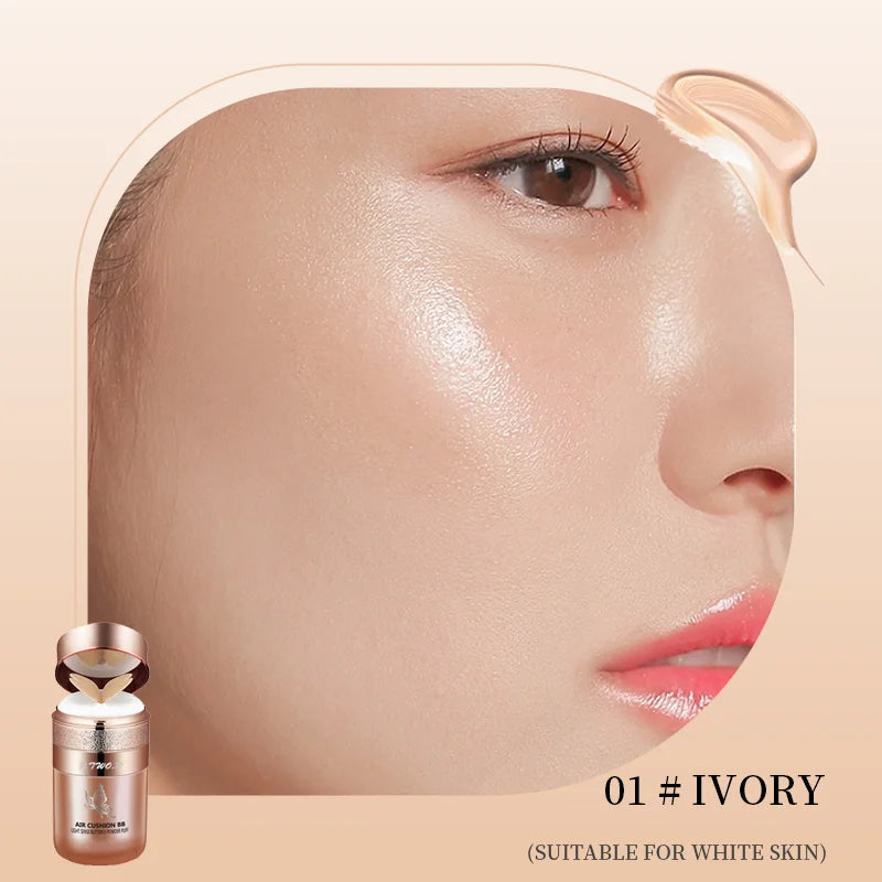 BB Cream Air Cushion – Fond de Teint Hydratant & Unifiant avec Houppette Papillon | Anti-Brillance, Waterproof & Éclaircissant🚚 Livraison rapide 5 à 10 jours ouvrés FelizShop
