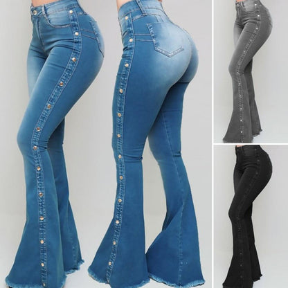 Mid Waisted Stretch Flare Jeans Women Denim Pants Wide Leg Butt-lifted Casual Korean Style Skinny Bell Bottom Pocket Trousers
🚚Livraison gratuite rapide et sécurisé FR FelizShop