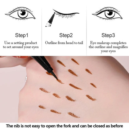 Eyeliner Liquide Waterproof – Séchage Rapide, Longue Tenue | Noir & Brun, Pointe Précise, Effet Cils de Soie🚚 Livraison rapide FelizShop